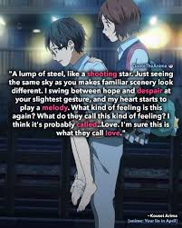 9 Your Lie In April Quotes That Make You Cry Images Qta April Quotes Your Lie In April You Lied
