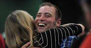 Injured paramedic Ben Schultz welcomed home at Anchorage gathering