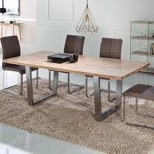 Craquez pour la table à manger teck pas chère vendue chez cdiscount ! Table A Manger Chene Massif Table Salle A Manger Industrielle