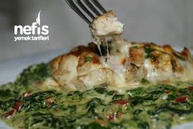 Kafes Tavuk Kremali Ispanak Yataginda Ispanak Yemek Tarifleri Yemek