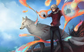 Download for free on all your devices computer smartphone or tablet. Hd Wallpaper Natsume Yuujinchou Man And White Wolf Painting Anime Animated Wallpaper Flare