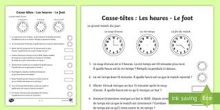 Vous devez contacter votre conseiller ou votre banque au. Feuille D Activites Au Match De Foot L Heure