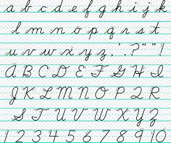 Handwriting Charts Hand Writing