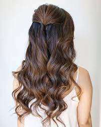 Again, pin that piece about 2/3 of the way across your head. 23 Stunning Half Up Half Down Wedding Hairstyles