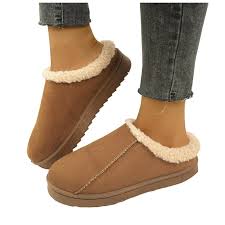 Womens Fuzzy Platform Slipper House Shoes for Indoor Outdoor ...