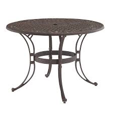 Essentials for living outdoor $ 1,999.00. Home Styles Biscayne Round Outdoor Dining Table 48 In W X 48 In L With Umbrella Hole In The Patio Tables Department At Lowes Com