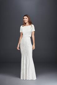 Long Slim Lace Skirt David S Bridal Bridal Separates Tops Bridal Separates Bridal Tops