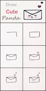 Learn How To Draw A Cute Envelope Step By Step Very Simple Tutorial Envelope Drawings Kawaii Tutorial Cute Envelopes Cute Easy Drawings Easy Doodle Art