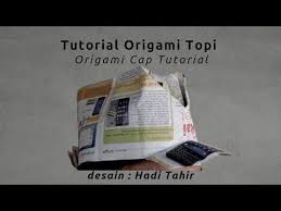 Maybe you would like to learn more about one of these? Cara Membuat Origami Topi Dari Koran How To Make A Newspaper Hat Hadi Tahir Youtube Origami Topi Koran
