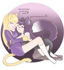 Lesbian Cat girl Fox girl couple? : r/GatekeepingYuri