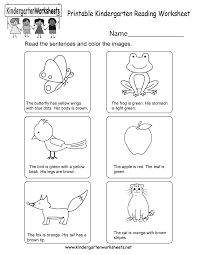 printable kindergarten reading worksheet free english worksheet for kids