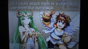 New Ways To Use A Bow One Of Two Bow Weapon Dialogues Kid Icarus Uprising Kid Icarus Naughty Kids Icarus