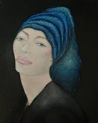 It is the painting of people that remains. “Girl with the Hermes Scarf” Oil 