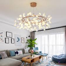 Indoor Accent Lighting Rose Gold Branch Led Chandelier Metal Ring Heracleum Ii Led Pendant Light With Adjustable Cord Ac100 240v Led Chandelier Chandelier In Living Room Living Room Pendant Light