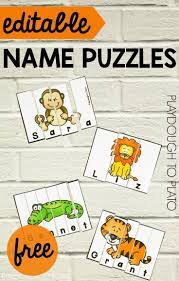 Zoo Name Puzzles Playdough To Plato Preschool Names Name Activities Preschool Preschool Activities