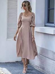 فستان ماكسي بربطة أمامية بعنق مغرق مع طباعة اراجيل شي إن floral lace maxi dress floral wrap maxi dress maxi dress with sleeves