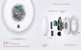 In the late 1990s underwriters laboratories changed the definition of a single station co detector with a sound device to carbon. Combination Smoke And Carbon Monoxide Detector Alarm Glbsunion Voice Warning Smoke And Co Alarm Clock For Basements Travel Home Office Kitchen Bedroom House Battery Operated Ul Listed 2 Pack