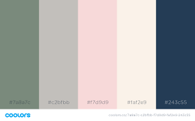 The page contains pink and similar colors including their accompanying hex and rgb codes. Color Palette Neutrals Blush Navy Gray And Soft Moss Greens Blush Decor Blush Color Palette Blush Living Room