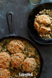 Kale White Bean Potpie With Chive Biscuits Recipe In 2020 Recipes White Beans Vegetarian Recipes