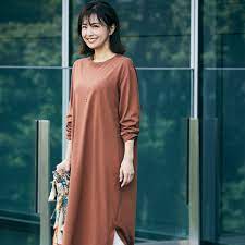 小林麻耶さんの似合う服探し 部屋着に見えないカジュアルが知りたい カットソーワンピース 麻耶 カジュアル