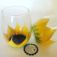 Wine Glass Crafts Hand Painted