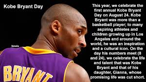 🏀🎂On August 23, 1978 Kobe Bryant was born in Philadelphia, Pennsylvania.  Bryant started playing basketball when he was 3 years old, and the L.A  Lakers were his favorite team when he was