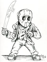 Baby dragon coloring pages printable page babies. Jason Voorhees Paintings Search Result At Paintingvalley Com