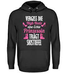 Prinzessin Tragt Ski Stiefel Skischuhe Skier Echte Prinzessin