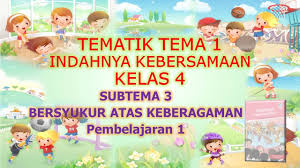 Kunci jawaban tema 1 kelas 4 subtema 3. Kelas 4 Tematik Tema 1 Indahnya Kebersamaan Subtema 3 Pembelajaran 1 Youtube
