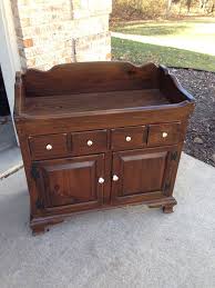 ethan allen dark antiqued pine old