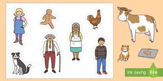 Printing or tracing onto cardstock will allow student to glue heavy items onto their characters. The Gingerbread Man Sensory Story Stick Puppets