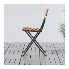 Tarno Chaise Exterieur Pliable Noir Teinte Brun Clair Teinte Gris Brun Ikea Teinture Bois Et Chaise