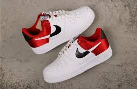 Nike Air Force 1 Low Nba White Black Red Satin Bq4420 600 Nike Air Shoes Nike Shoes Air Force Nike Air