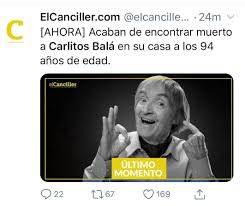 Maybe you would like to learn more about one of these? Video Carlitos Bala Tuvo Que Salir A Desmentir Que Estaba Muerto El Litoral Noticias Santa Fe Argentina Ellitoral Com