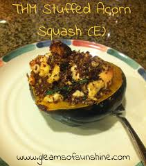 This Was A Pretty Easy And Very Tasty Recipe That Was Perfect For A November Dinner I Tweaked The Recipe Acorn Squash Acorn Squash Recipes Low Calorie Chicken