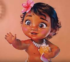 Draw a big triangle under head as a guide for moana's torso by first drawing a horizontal. How To Draw Baby Moana From Disney S Moana Step By Step