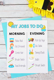 Printable Kids Morning And Evening Routine Chart I Heart
