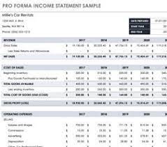 Pro Forma Financial Statement Template Exceltemplates