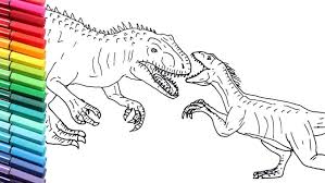 Use a mini player without menus or toolbars. How To Draw Indoraptor Vs Indominus Rex Jurassic World Dinosaurs Color Pages Dinosaurs Battle