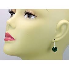Stunning Simple Natural Round Malachite 925 Sterling Silver Drop Earrings  Malachite And Sterling Silver Modern Drop