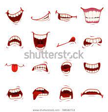 Cartoon Mouth Teeth Dynamic Cartoon Character Stock Vector Royalty Free 786582718 Cartoon Mouths Tooth Cartoon Blue Cartoon Character