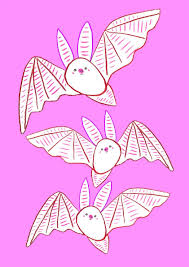 Super cute and easy origami bats. Bats Art Bat Illustration Bat Design Illustrator For Children Kids Illustration Designer Pink Animal Art Nature Line Drawing Artist License Hire Ashley Percival Illustration