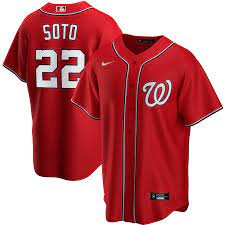 First pitch for game 1 is 1:05 p.m. Men S Nike Juan Soto Red Washington Nationals Alternate Replica Player Name Jersey