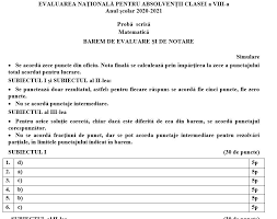 Simulare evaluare națională 2021, subiecte și barem de corectare la matematică calendar simulare evaluarea națională 2021 regulile simulării la evaluarea națională 2021. Simulare Evaluare NaÈ›ionalÄƒ 2021 Barem MatematicÄƒ Cum Se NoteazÄƒ Cele Trei Subiecte Stiriedu