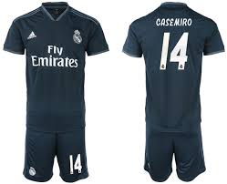 With the first shirt, the white colour is combined with the black of the logo, the. 2018 19 Real Madrid 14 Casemiro Away Soccer Jersey