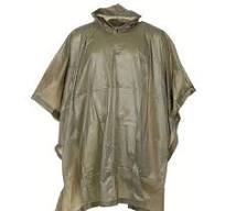 Rain Poncho Vinyl PVC Shelter Cover Military Army Hooded Waterproof Case Green | eBay