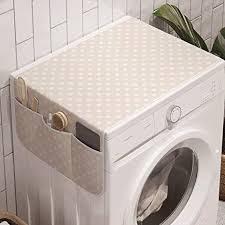 The laundry room is undoubtedly an essential space in your home, but it is often overlooked when it comes to house decorating. Amazon Com Lunarable Neutral Colors Washing Machine Organizer Polka Dotted Pattern With Traditional European Folklore Elements Anti Slip Fabric Top Cover For Washer Dryer 47 X 18 5 Eggshell White Kitchen Dining
