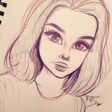 Each girl's drawing begins with the drawing of a circle for the … Drawing Of Cute Girls