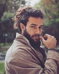Profile Man Bun Hairstyles Beard Hairstyle Long Hair Styles Men