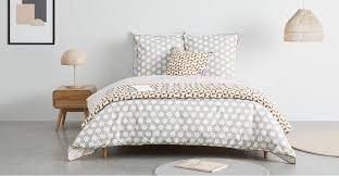 juniper linge de lit reversible 100 coton double 200 x 200 jaune moutarde et rose linge de lit parure de lit literie contemporaine
